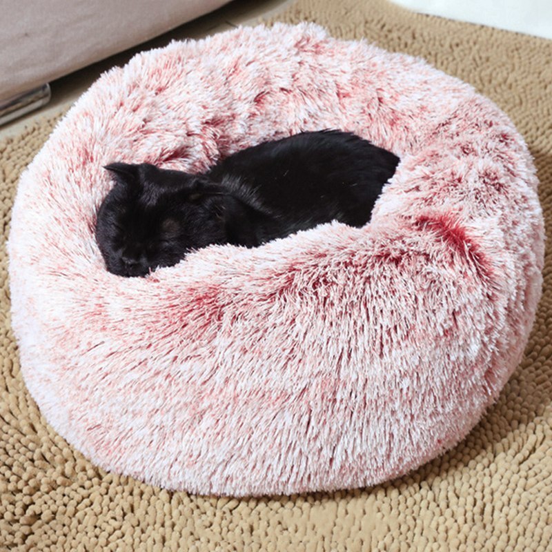 Panier rond pour chat, nid douillet et chaud pour chat, coussin moelleux et long.